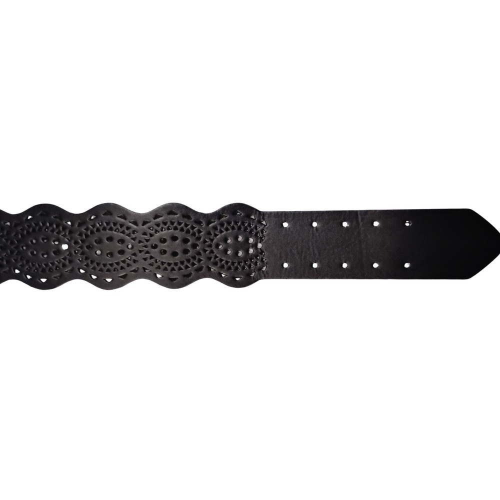 Black and Gold Scalloped Wide Belt XS/S Forever 21 (sku 1C)‎ - Picture 2 of 2